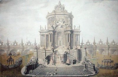 Decoration design for the celebration of the marriage of the Dauphin Louis of France 1745 by French School